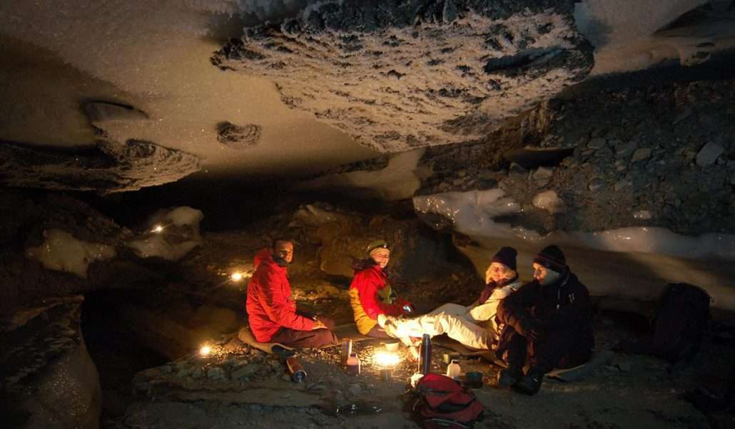 Ice cave overnight adventure A night in an icecave Svalbard Wildlife Expeditions